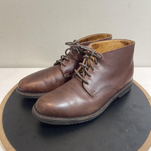 Cole Haan Brown Leather Ankle Boots Mens Size 10.5 D Vibram Chukka Boot Woodbury - Picture 4 of 10